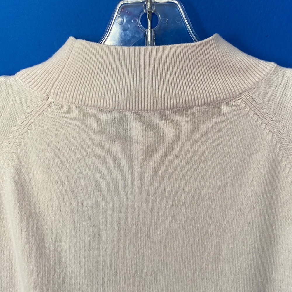 LOFT Soft Light Dusty Pink Mock Neck Sweater Sz M - Picture 6 of 11